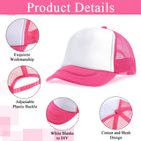 12 Pack Trucker Hat for Kids Summer Polyester Mesh Cap Adjustable Sublimation Blank Hats Baseball Caps for Outdoor (Multi Color) Handepo