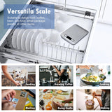 Food Scale, Kitchen Scales Digital Weight Food Grams and Ounces for Weight Loss Baking Cooking of NUTRI FIT, Max 11lb 1g Increment, Backlight LCD Smart Tare Stainless Steel, Easy to Use, AAA Battery NUTRI FIT