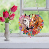 Auremi Horse Diamond Painting Pendant Kits,5D Animal Diamond Art Hanging Kits,DIY Special Shaped Diamonds Painting Suncatcher Pendant Kit for Adults for Gift Wall Home Decor Auremi