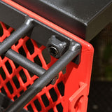 AZBESTPRO Power Tool Organizer Wall Mount Heavy Duty, 3 Tier 4 Drill Holder 17 Inch, Tool Holder and Storage Rack for Garage Organization (Red) AZBESTPRO