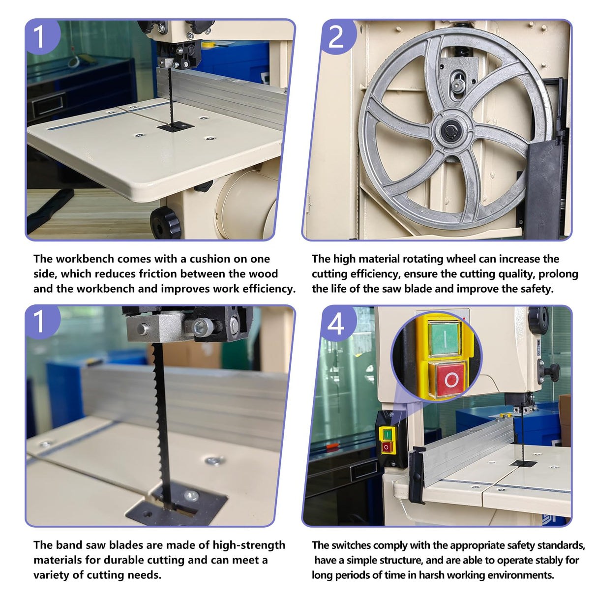 Band Saw, 8-Inch Benchtop Bandsaw with Cast Aluminum Table,for Woodworking and Metal Cutting, Precision Cutting Tool for DIY and Professional Projects SINAIERHK