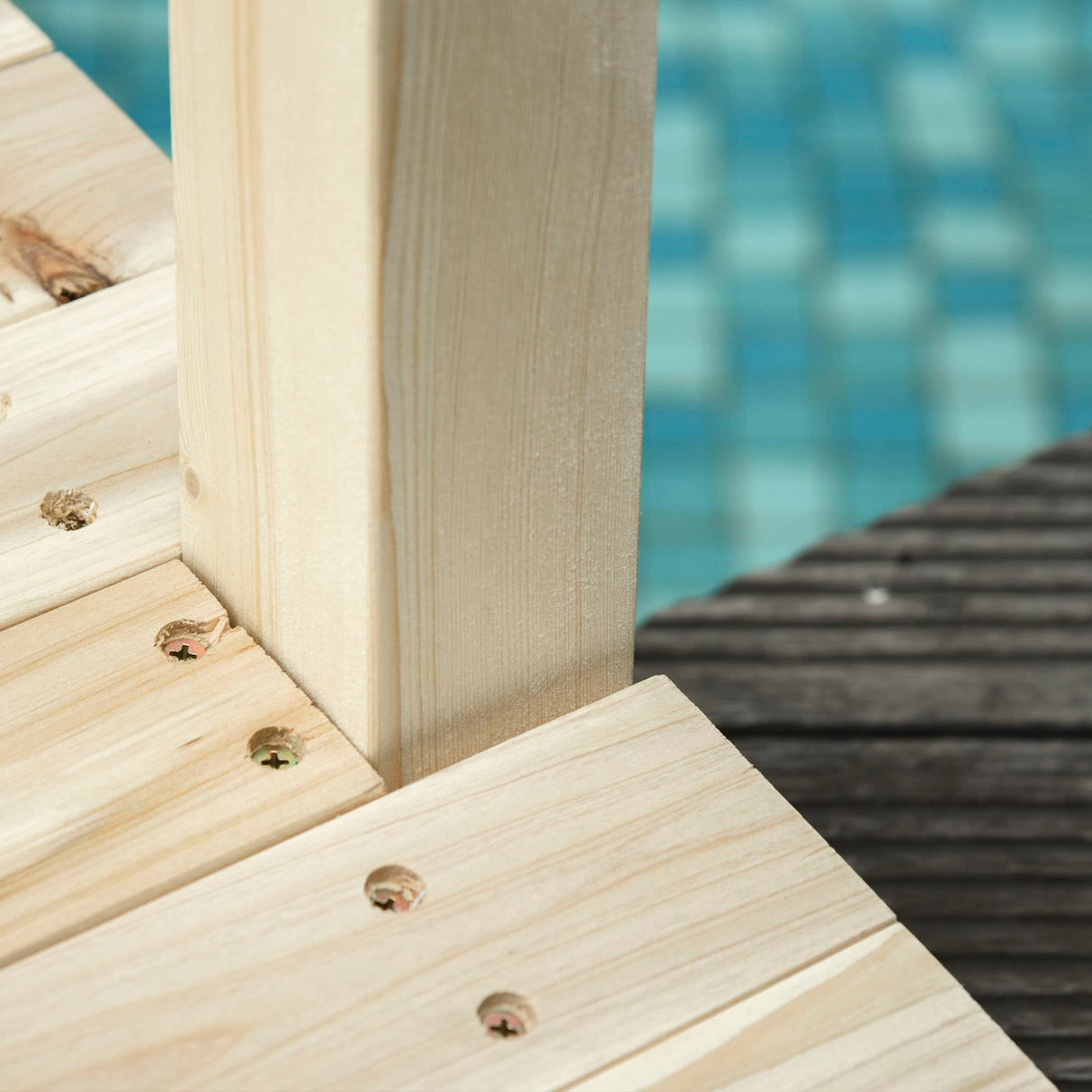 Outsunny 7.5' Wooden Arch Garden Bridge, Safety Rails for Backyard Ponds, Creeks, Streams, Natural Aosom