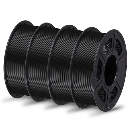 ANYCUBIC PETG Filament 1.75mm Bundle, 3D Printer Filament, Dimensional Accuracy +/- 0.02mm, Exceptional Toughness, Print with Most FDM 3D Printers, 1KG Spool, 4KG Black ANYCUBIC