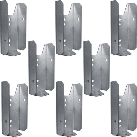 Jake Sales Wood Fence Rail Bracket for 2x4 Dimensional Lumber. Galvanized Steel to Resist Rusting. Quantity 8 Jake Sales