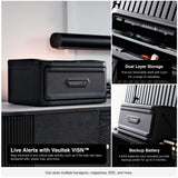 VAULTEK MR Series Dual Layer Smart Handgun Safe Multiple Pistol Storage Smart Safe with Biometric Scanner, Live Alerts, and Auto-Open Door (Biometric + WiFi) VAULTEK