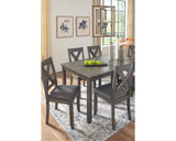 Signature Design by Ashley Caitbrook Rustic 7 Piece Dining Set, Include Table and 6 Chairs, Gray Signature Design by Ashley