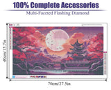 5D Large Diamond Art Painting,Moon Diamond Painting Kits for Adults,DIY Full Drill Crystal Rhinestone Chinese style Arts and Crafts,Gem Art Painting with Diamond Home Wall Decor 27.5 X 15.7inch pchmcu
