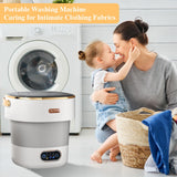 Portable Washing Machine,Mini Washer 15L Upgraded With Spin Basket,Small Clothes Folding Washing Machine Of Underwear, Baby And Small Clothes,Suitable For Home Apartments Dormitories, Hotels White NIXOD