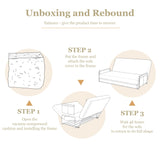 YOSHOOT Lazy Floor Sofa Convertible Bean Bag Sofa Bed Couch, 5-Position Foldable Sleeper Chair with Armrest, Ideal for Reading & Gaming YOSHOOT