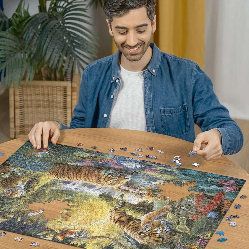 Ravensburger Tranquil Tigers 1500 Piece Jigsaw Puzzle for Adults - 12000696 - Handcrafted Tooling, Made in Germany, Every Piece Fits Together Perfectly Ravensburger