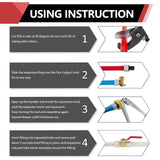 EFIELD 1/2 inch 2 x100 ft Pex-A Pipe/Tubing Blue & Red 200 ft Length for Potable Water-for Hot/Cold Water-Plumbing Applications, with Free Pipe Cutter EFIELD