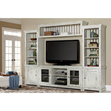 Progressive Furniture Willow Complete Entertainment Wall Unit White,118" W x 16" D x 90" H Progressive