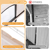 Petsfit 45.3" Large Dog House, Folding Dog House Outdoor, Unfold to Use, No Tools Required Assembly, Weatherproof Outside Dog House with Door Flap (Large, White) Petsfit