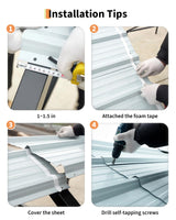 12 x 20 FT Metal Carport, Heavy Duty Carports Reinforced Frame and Steel Roof, All-Weather Shelter Canopy for Pickups, Boats, Cars, and Tractors KYBOLT