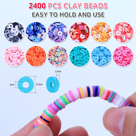 AIPRIDY 3200 Pcs Unicorn Jewelry Activity Kit,Clay Beads Bracelet Making Kit,Flat College Style Beading for Friendship Jewelry Making,Crystal Time Gem Ring Gifts,DIY Crafts for Teen Girls(Pink) AIPRIDY