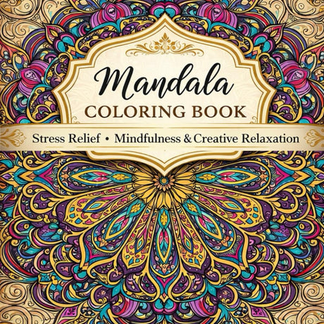 Mandala Coloring Book: Intricate Designs for Stress Relief, Mindfulness, and Creative Relaxation Majosta