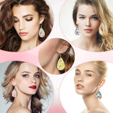 30 Pieces Sublimation Blank Earrings, Modacraft Sublimation Printing Earrings Unfinished Teardrop Heat Transfer Earring Pendant with Earring Hooks and Jump Rings for Jewelry DIY Making. Modacraft