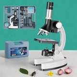 1200X Kids Microscope Science Kit - Handheld Microscope for Kids with Prepared Slides Metal Body LED Light Carrying Box Educational Compound Toy Set for Children Ages 8-12 5 Year Old Boys & Girls Gift USCAMEL