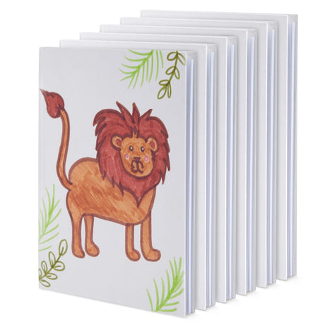 Paper Junkie White Blank Hardcover Books for Kids to Write Stories, Unlined Scrapbook and Journal - 18 Sheets/36 Pages Each - 6x8 inch (Pack of 6) - Blank Journal - Drawing Notebook - White Notebook Paper Junkie