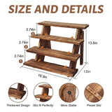 Fumingpal Wooden Cupcake Stand - 4 Tier Cupcake Display Stand, Rustic Tiered Display Stand, Tool Free Installation Cupcake Stand for Baby Shower Decorations Birthday Party Supplies Fumingpal