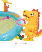 Intex 11' x 7.5' x 44" Dinoland Play Center Kiddie Inflatable Outdoor Swimming Pool Intex