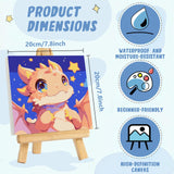 XTCIXAL Paint by Numbers Kit for Kids with Frame, Dragon Paint by Number Kids Age 5-8-12, Paint by Number with Frame for Gifts and Home Decor 8X8 Inch XTCIXAL