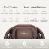 Real Relax Favor-06 Brown and Black Full Body Zero Gravity SL-Track Shiatsu Massage Chair Recliner with Heat, Bluetooth Foot Roller, 3D Massage, Airbag Massage, App & Remote Control Real Relax