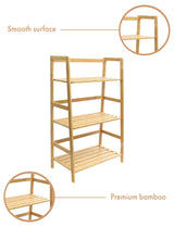 RoyalHouse Bamboo 3-Tier Bookcase, Storage Rack, Plants Stand Display Shelf, Perfect Multi-Functional Book Shelf and Storage Rack for Living Room, Bedroom, Kitchen, Office RoyalHouse