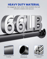 Closet Rods for Hanging Clothes, 17 to 84 Inches Stepless Adjustable Metal Closet Rod, 1.3 Inches Heavy Duty Clothes Hanging Rod for Closet Wardrobes Laundry RV Supforce