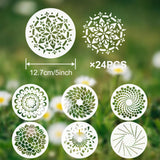 24 Pcs Mandala Stencils Reusable Stencils for Painting on Wood Mandala Dot Stencil DIY Craft Template for Painting on Rock Furniture Canvas Wall Home Decor Supplies, 5 Inch WOOPSOO