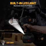 ALIESTFDNO 1/2 inch Cordless Impact Wrench, with Max TRQ (800N.m) 590Ft-lbs Brushless Electric Impact Gun, 2 x 4000mAh Battery, 4 Sockets, 3000RPM High TRQ Impact Driver for Home Car Truck Mower ALIESTFDNO