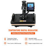 SHUOHAO Upgraded 15 in 1 Heat Press Machine for T-Shirts,Hats,Mugs,Pens &More 12x15 Inch Heat Press 360-Degree Rotation Swing Away Sublimation Machine Dual-Tube Tshirt Press Machine Digital Control SHUOHAO