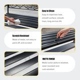 JMGJOY Classic Wrought Iron Outdoor Bench, Metal Weatherproof Garden Bench with Ergonomic Backrest and Armrests, for Patio, Porch, Park, Lawn JMGJOY