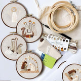 TINLOK Christmas Embroidery KIT,Adults Kids DIY Handmade,Hand Embroidery Starter Kits with Stamped Embroidery Pattern,for Christmas Embroidery Kits for Adults Beginners Starter (C) TINLOK