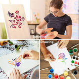 64 Pieces Stencils for Painting, Small Reusable Flower Plant Stencil, Art Craft Template for Painting on Wood, Wall, Fabric, Rock, Chalkboard, Sign, DIY Art Scrapbook Projects(Plants) eageus