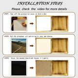 Jingdekiln Hidden Gun Storage Picture Frame Compartment Furniture, Firearm Concealment Shelf Wall Decor, Wooden Pistol Box for Home Jingdekiln