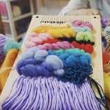 Hand U Journey Rectangle Weaving Loom Kit 7.9''x11.8'' and 5.3''x7.8'', 2 Set with Weaving Tools and 16 Pages Instruction Book-Size M Wool Queen