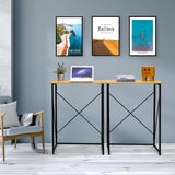 Folding Laptop Computer Desk, Standing Desk, 31in Small Desk for Sitting or Standing, No Need to Assembly, Suitable for Home, Office, Writing (Wood Board Color) Ytaoka