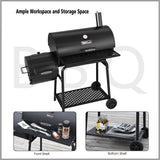 Royal Gourmet CC1830FC Charcoal Grill Offset Smoker (Grill + Cover), Black Royal Gourmet