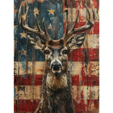 KTHOFCY 5D DIY Diamond Painting Kits for Adults, American Flag Deer Full Drill Embroidery Cross Stitch Crystal Rhinestone Paintings Pictures Arts Wall Decor Painting Dots Kits 15.7X11.8 inch KTHOFCY