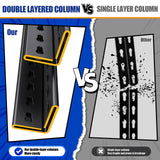 LLIIFFEE 72" H Garage Shelving,5 Tier Metal Shelving Unit,Adjustable Storage Shelves Rack,3000LBS Heavy Duty Garage Shelves,Office,Warehouse,Basement,Black (72" H*36" W*16" D) LLIIFFEE