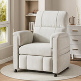 Pipishell Power Recliner Chairs for Adults, Recliner Chair with Remote, Adjustable Recline/Footrest, Chenille Fabric, High Back, Thick Seat Cushion, Small Recliner for Living Room, Home Theater, White Pipishell