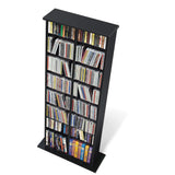 Prepac 2 Column Tall Cabinet Media Storage, 22" Wide, Black Prepac