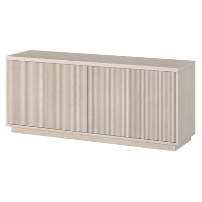 Henn&Hart Hanson TV Stand, 57" Wide, Beech White