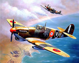 Kaliosy 5D Diamond Art Painting Kits for Adult Aircraft Airplane by Number Kits, Paint with Diamonds Art Sky Landscape DIY Full Drill, Crystal Craft Cross Stitch Embroidery Decoration 12x16inch Kaliosy