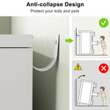 Jocoevol White Dresser 7 Drawer Dresser for Bedroom, Modern Fluted Dresser with Solid Wood Legs, Long Double Wooden Dresser Large Chest of Drawers for Living Room, Entryway, Hallway (White Fluted) Jocoevol