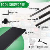 TXTDPL 3000 LBS Storage Shelves, 72" H Garage Shelving, 5-Tier Heavy Duty Shelf, Steel Shelving, Adjustable Shelving Unit, Easy to Assemble, for Garage, Warehouse, Basement Storage Shelving, Black TXTDPL