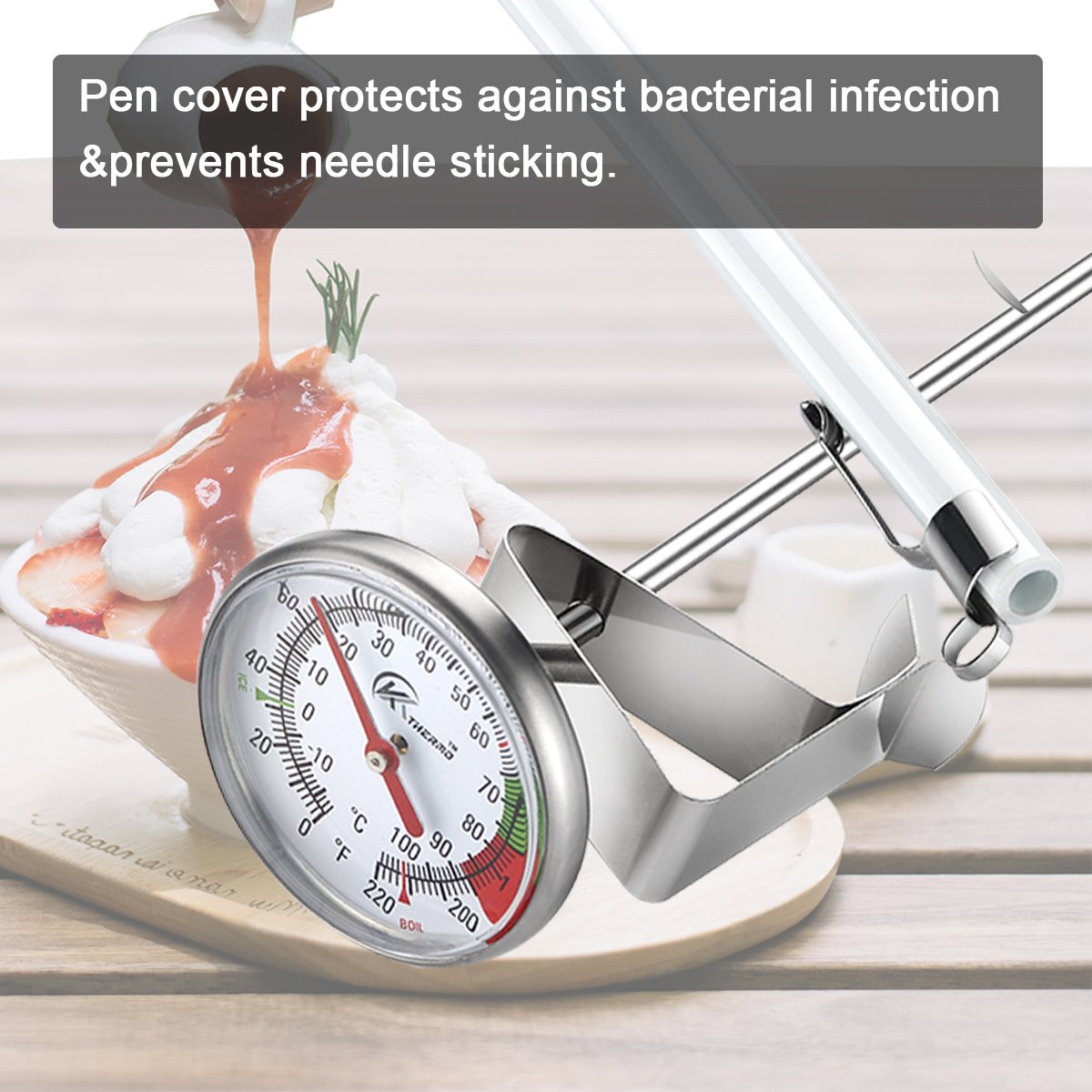 KT THERMO Instand Read 2-Inch Dial Thermometer,Best for The Coffee Drinks,Chocolate Milk Foam KT THERMO