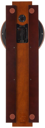 Bulova C3383 Avent Wall Clock | Two-Tone Wooden Case with Slow-Swing Pendulum | Arabic Numerals | Personalization Plate | 23.5" Height Bulova