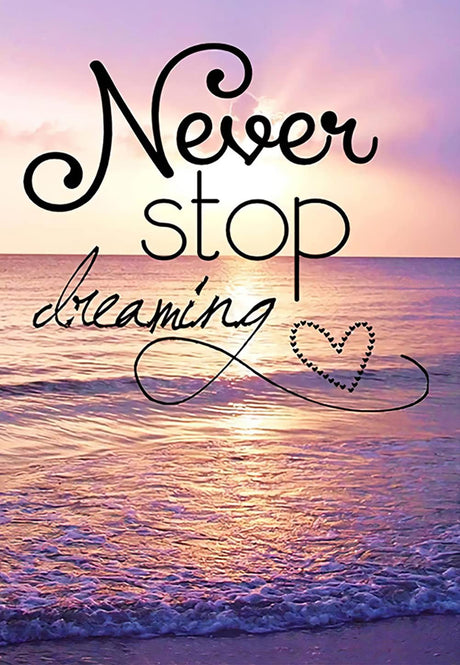 PDSLAIKE Inspirational Quote Diamond Painting Kits - DIY Craft Beach Diamond Art Motivational Sayings Office Wall Decor 11.8x15.7in PDSLAIKE